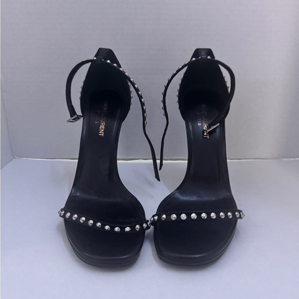 Saint Laurent Black Heels with Silver Studs size 38/2